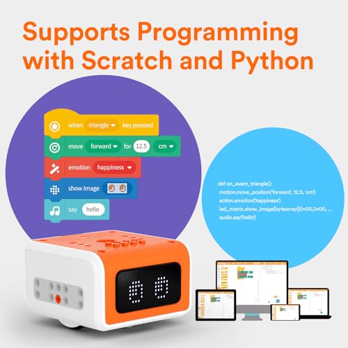 VinciBot Coding Robot for Kids 8-12, Scratch & Python STEM Toy
