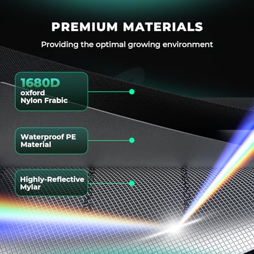 MARS HYDRO 5x5 Advanced Grow Tent, 60"x60"x80" Indoor Plant Growing - color: Black, size: 60"x60"x80"