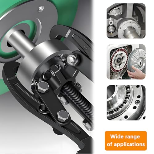Car 3 Jaw Inner Bearing Puller, 12'' Heavy Duty Pilot Gear Extractor Wheel Bearing Pulling Tool with Reversible Jaws, Internal External Gear Pulley Removal Tool for Motorcycle RV SUV - size: 12 Inch