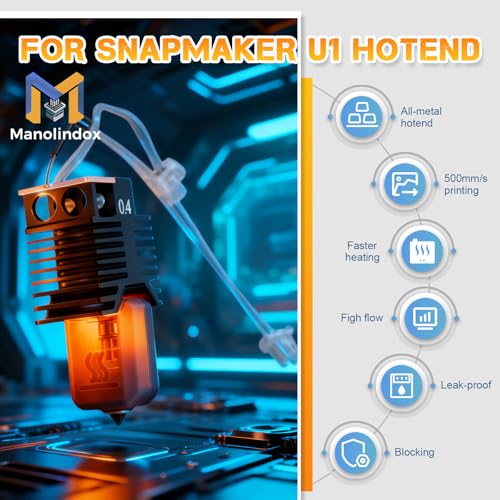 2PK 0.4MM U1 Hotend for Snapmaker U1 Assembled Hardened Steel Hot end - size: 2PK 0.4MM U1 Hotend