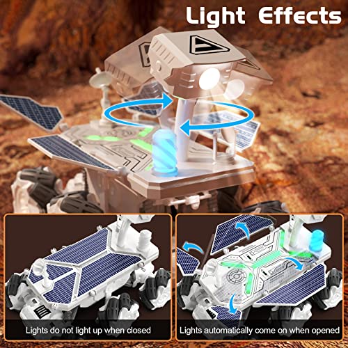 Mars Rover Remote Control Car for Boys 4-7, Space Explorers Toys RC Cars for Boys Age 8-12, Moon Rover with 2.4Ghz Remote Control, Astronaut Model, 6 Laterally Movable Wheels, Rechargeable