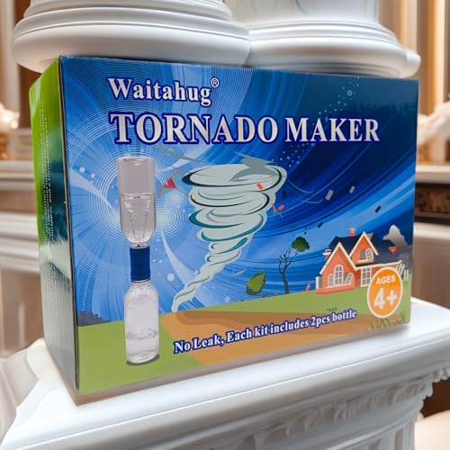 Tornado Maker, Weather Toys, Ultra-Light Aluminum Connecting Tube, Including 2 Empty Bottles, Watertight Tornado Toy, Suitable for Kids' Science Experiments (Golden) - color: Golden