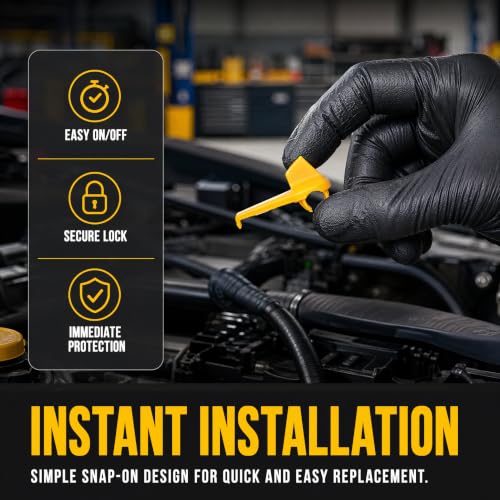 6 PCS Car Tire Changer Insert, Rim Edge Protector for Mount Demount Duck Head, Wheel Side Tire Machine Duck Head for Front and Rear Inserts Rim Adapters, Car Tire Repair Accessories (Yellow)