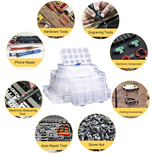 MroMax Small 10 Grids Clear Plastic Organizer Box - size: Small 10 Grids