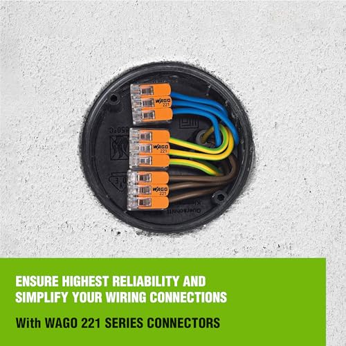 WAGO 221 Series 35pc Compact Splicing Wire Connectors | Includes (10x 221-2401), (10x 221-412), (10x 221-413), (5X 221-415) | WAGO Wire Connectors | 221 Straight Inline Splice | Electrical Lever Nuts - style: NAA221-35