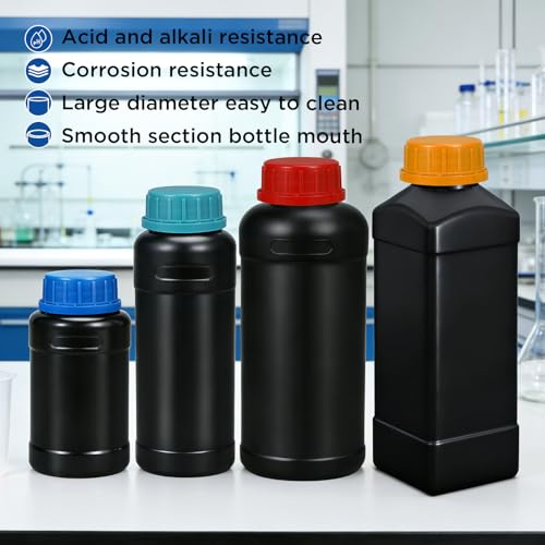 8OZ Plastic Bottles with Caps,Empty Bottles with Lids, Small Travel Pill Bottles with Measuring Cup Lids, Leak Proof Liquid Containers for Medicine, Sample and Storage - size: 8oz