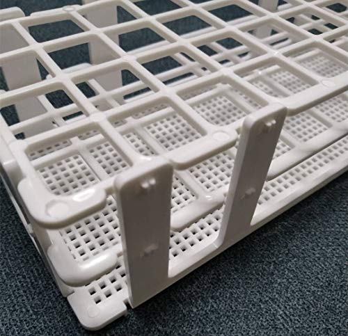 3 Packs Plastic Test Tube Rack, 40 Holes Lab Test Tube Rack Holder for 20mm Test Tubes, White, Detachable (40 Holes) - color: 40 Holes