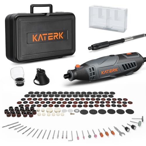 Katerk Flex Shaft Rotary Tool, 155Pcs Accessories Corded Rotary Tools Kit