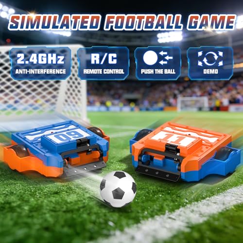 Remote Control Battle Robots RC Soccer Robot Game Set Toys for Kids - color: Orange-blue