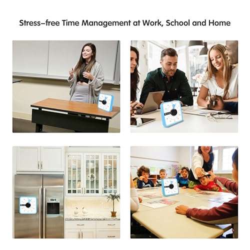 TWENTY5 SEVEN 7.5-Inch Visual Timer, Battery-Free 60-Minute Countdown Clock - color: Sky Blue