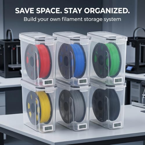 Filament Storage Box 6 Pack, Airtight 3D Printer Filament Container