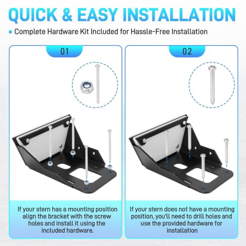 Kayak Transom Trolling Motor Mount, Heavy Duty Transom Bracket
