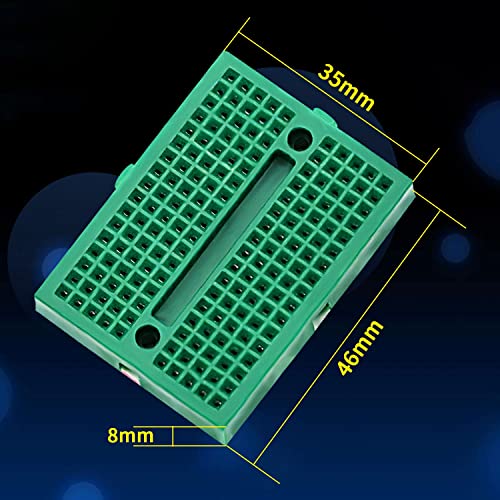 12PCS 170-Point Mini Solderless Breadboard 6 Colors for Arduino - color: 170 Points board