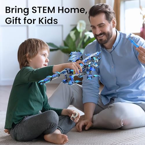 Sillbird Dragon Building Kit with Remote Control STEM Gift for Boys 8-12