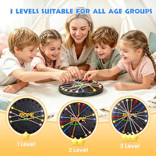 Lartoys Rope Untangling Puzzle Game, Logic Brain Game for Kids & Adults - size: Large(8.8 in)