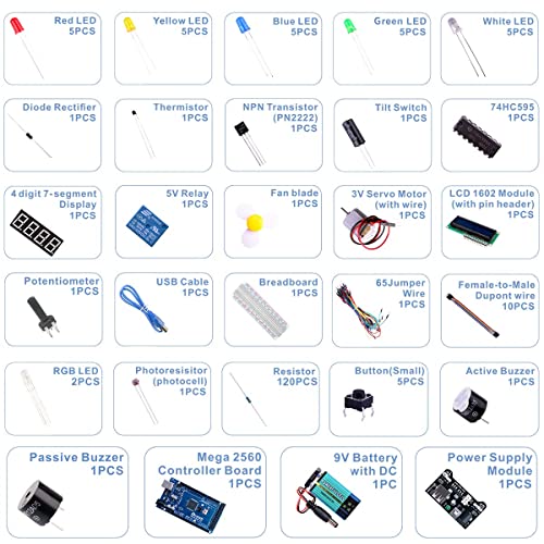 ELEGOO Mega 2560 R3 Project Basic Starter Kit Compatible with Arduino