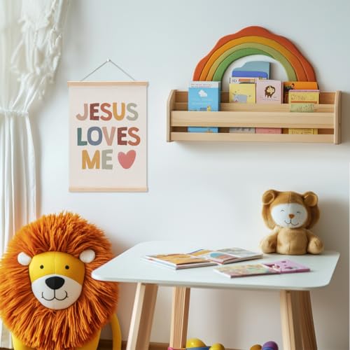 Christian Decor Boho Poster Hanger, Jesus Religious Wall Decor - color: Multi 0056