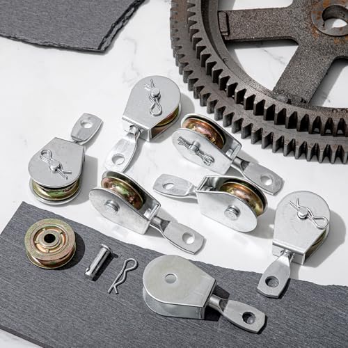 16 Pack Single Pulley Block Wheel 360° Swivel Pulley, 1.5 Inch - size: 1.5 Inch