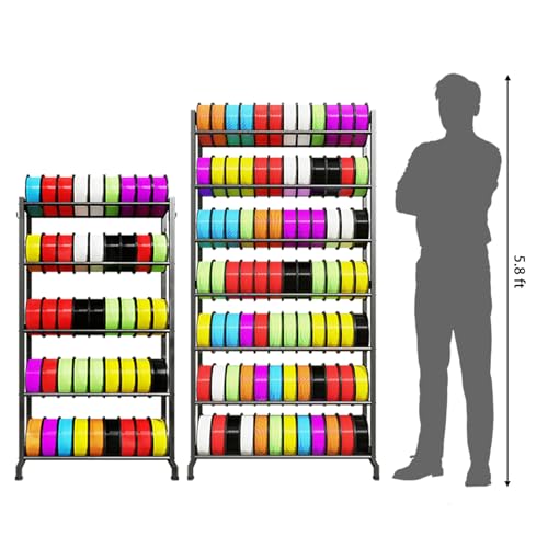 3D Printer Filament Rack, Heavy Duty Storage Shelves for 3d Printing Filaments, 5 Tier Large Capacity Filament Storage for 3D Printing Business - color: 5 Tier