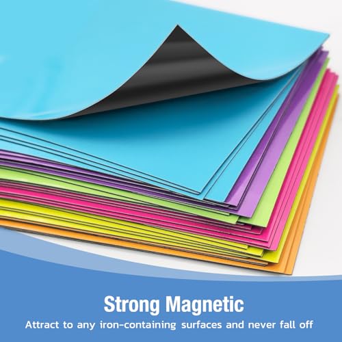 HOMiDEK Reusable Magnetic Sticky Notes, (30 Pack, 5x3 in) Dry Erase Magnets Magnetic Labels with Marker, Easy to Post Notes for Whiteboard, Fridge, Locker, Cabinet, Door - Office & Classroom Supplies - color: Colorful, size: 5"x3"