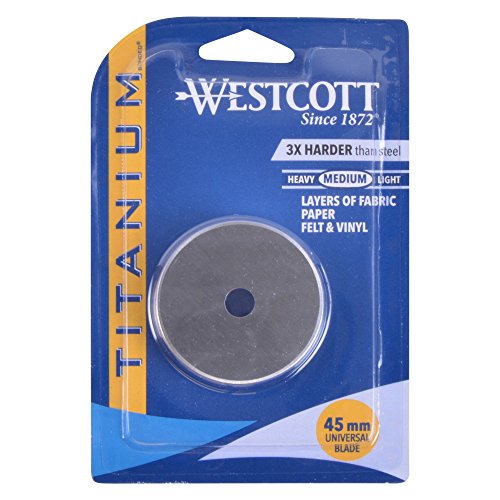 Westcott Titanium Bonded Rotary Replacement Blade, 45mm (16371) - size: 45MM