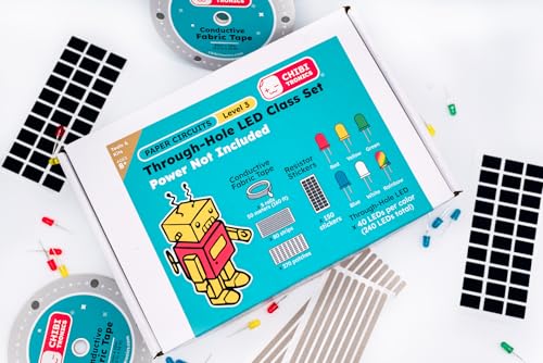 Chibitronics Through-Hole LED Class Set (Power NOT Included!) | an Advanced (Level 3) Classroom Set for Forty (40) Students