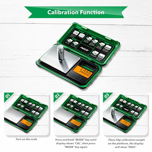 Precision Pocket Scale, 200gx0.01g Jewelry gram Scale, - color: Green