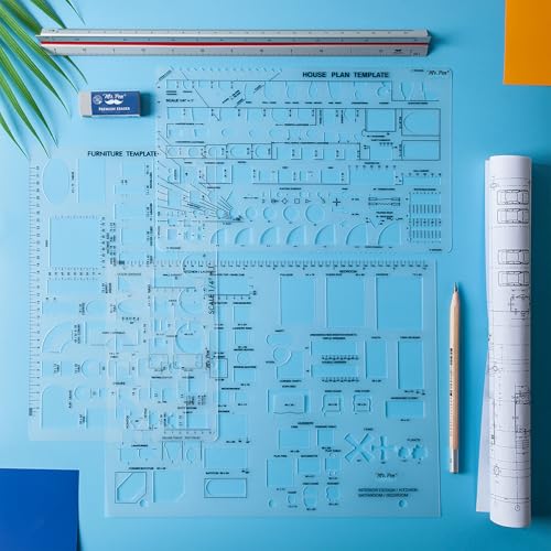 Mr. Pen- House Plan, 3 pcs, Interior Design and Furniture Templates - color: Clear, size: 3 pcs