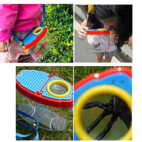 alfyng Insect Viewer Magnifier Catcher, Bug Catchers and Viewer Microscope, Science Nature Exploration Animals Collection Box Tools for Backyard, Outdoor, Camping and Hiking