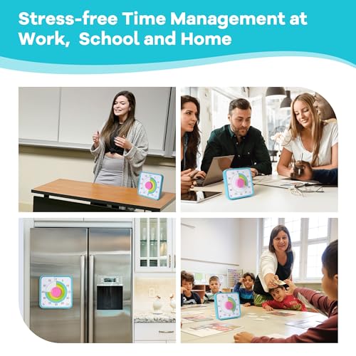 TWENTY5 SEVEN 7.5-Inch Visual Timer, Battery-Free 60-Minute Countdown Clock - color: Macaron Sky Blue