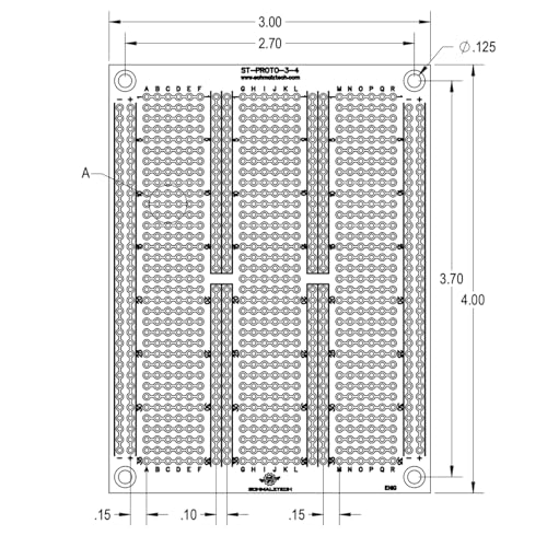 Double Sided ENIG Protoboard, Solderable Breadboard, Electronic Circuit Board for DIY Prototype Circuit, FR4, Plated Through Hole Solder Prototype Board, ST-PROTO-3-4 (3" x 4") - style: 3" x 4"