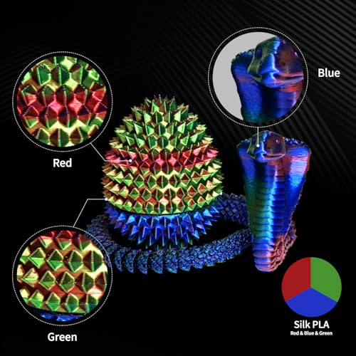 3D Printer Silk PLA Tri-Color Filament,Metal-Like Shiny Silk Filament 1.75mm, Dimensional Accuracy +/- 0.03 mm,Tri-Color Red Blue Green,1kg (2.2lbs) Spool - color: Silk Triple-red Blue Green