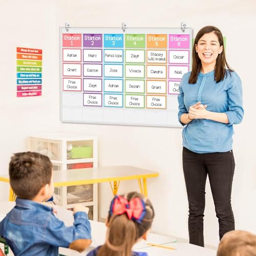 AKAYOK 4" x 6" Index Card Holder Sleeve - 36 Pockets Photo Collage Frame for Wall - Classroom Pocket Chart for Index Card, Homework, Pictures, Drawing, Student Profile Display - color: 4" x 6"