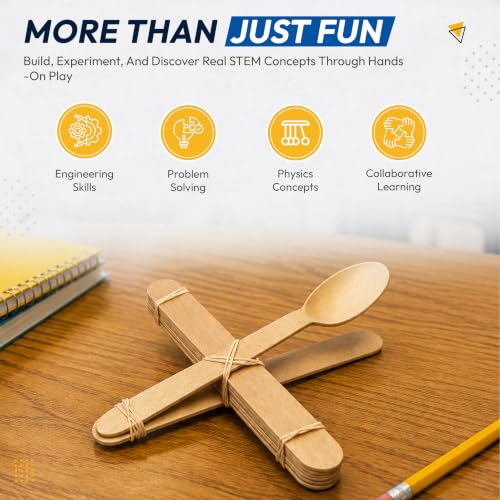 Firestix Classroom Set - Marshmallow Catapult STEM Kit – Build 20 Working Catapults - Includes 6 pounds of Mini Marshmallows Included – Hands-On Science, Engineering - style: Classroom Catapult Kit