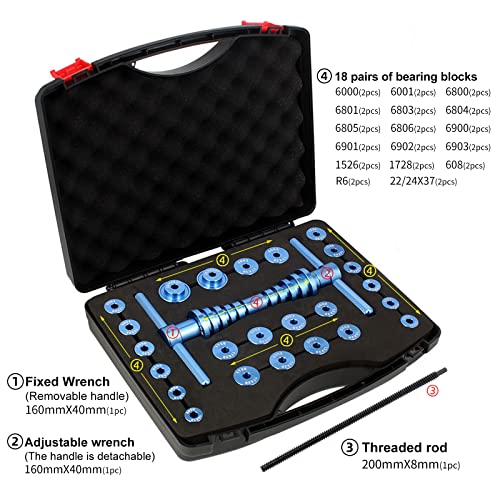 Bicycle Bearing Press Set For Wheels/Hub Bearing Installation Bike Soft Tail Frame Turning Point Hub Assembly Tool-25pcs