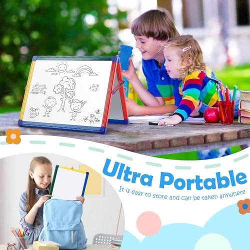 SWANCROWN Dry Erase White Board for Kids16x12 inch Tabletop Whiteboard - color: Multicolor