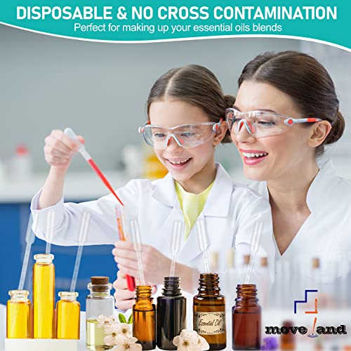 moveland 200Pcs 5ML Dropper Pipettes Plastic for Lab Science, Essential Oil - size: 5 ML
