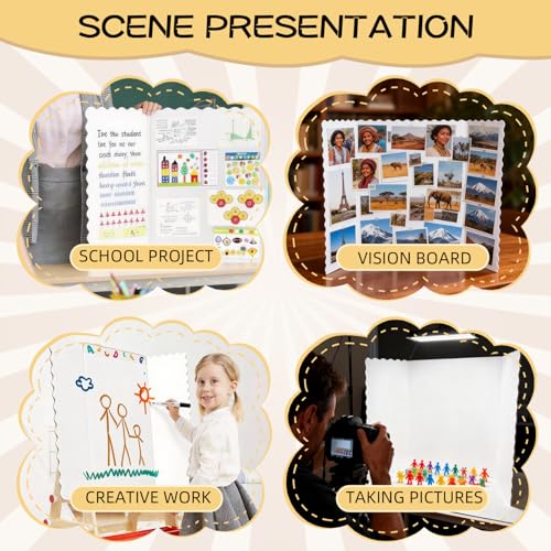 30 Pack 24" x 36" White Trifold Poster Board Bulk, Corrugated Foldable Tri-fold Display Board for Science Fair, School Projects, Presentations, Art, Business & Classroom Supplies - size: 24"x36"--30Pcs