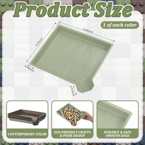 Reallnaive 6 Pcs Plastic Art Sorting Funnel Trays, Earthtone Color - color: Earthtone Color