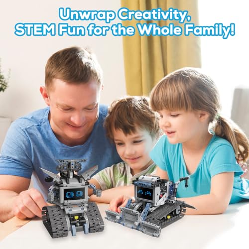 Robot Building Kit with Remote Control STEM Gift for Boys Age 6+ | Birthday Gift for Boys Girls Ages 6+ | 352PCS 5-in-1 Robot | APP + Remote | STEM Robotic Toys | Rechargeable |Educational - style: K96170