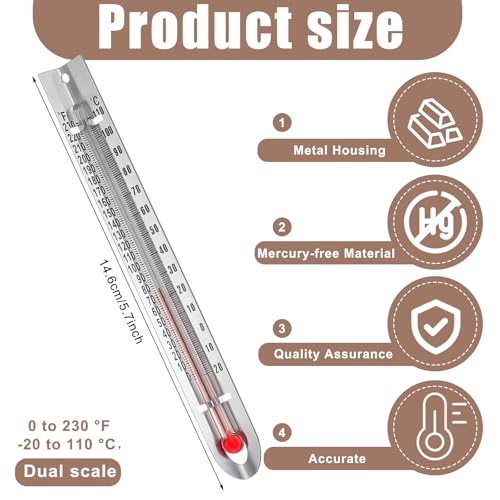 Tellegloww 36 Pcs V Shaped, Dual Scale Science Thermometers