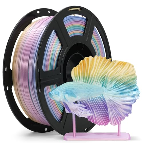 FLASHFORGE Silk PLA Filament 1.75mm, 3D Printer Filament 1kg (2.2lbs) Spool, Smooth and Silky Texture 3D Printing Filament, Dimensional Accuracy +/- 0.02mm - color: Pastel Dream