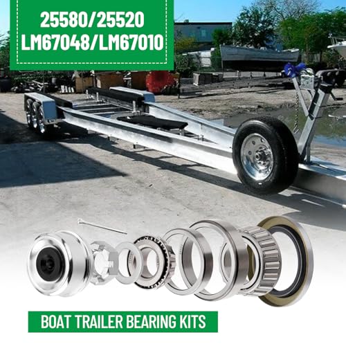 4 Sets Trailer Hub Wheel Bearing Kit 25580/25520 LM67048/LM67010 - size: 25580 LM67048-Set of 4