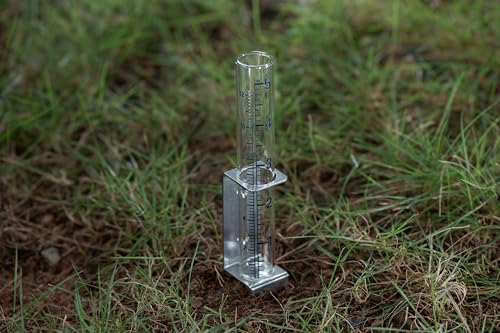 5" Capacity Rain Gauge with 2 in 1 Stainless Steel Rack Holder for Yards, Lawns, Pathway, Patio