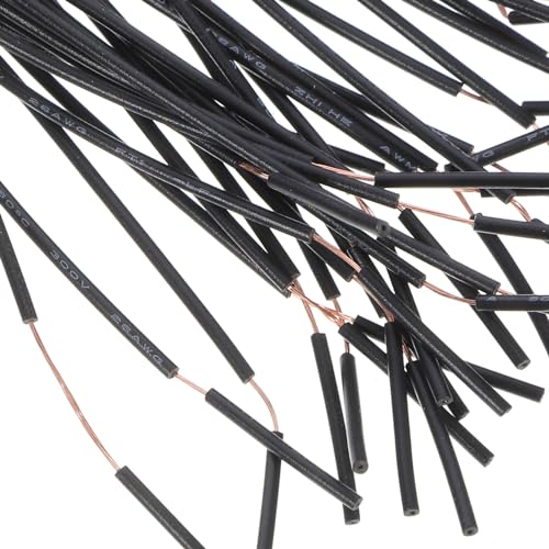 SEWACC 100pcs Interconnect Circuit Wire Physics Laboratory Electricity Connection Wire Black - color: Black