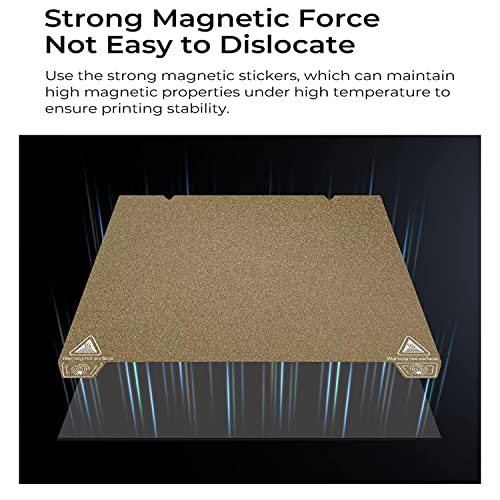 Ender 3 S1 Plus 3D Printer Powder Painted PEI Flexi Steel Magnetic Build Plate 310 * 315mm for Creality CR-10/10S Pro/MP Maker Pro Long LK1/ PRO LK5 PRO/Ender 3 Max - size: 310X315MM Textured PEI