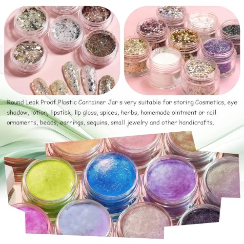 50 Pcs Makeup Sample Containers 3g/5g Sample Containers with Lids Tiny Sample Jars for Skincare Cream Lotion Jewelry Beads DIY Crafts Travel (FZG/5g/Zi) - color: purple, size: 5g