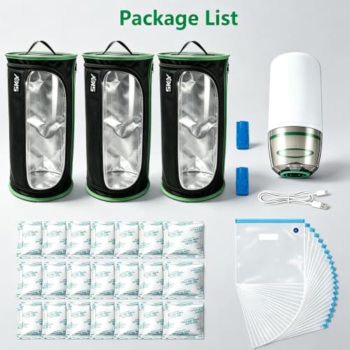 SKOUPHY 3D Printer Filament Storage Handbag-3PCS, Comes with Vacuum Bag Set, 18 roll Capacity - size: Handbag-3P