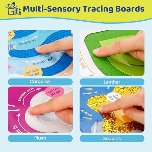 GiftAmaz Mindful Maze Boards, Tactile Sensory Calming Toy for Kids