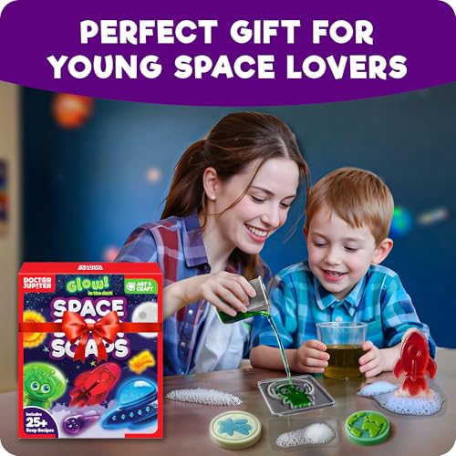 Doctor Jupiter Glow in The Dark - Space Soap Making Kit for Kids Ages 6+ - style: Space Super Soaps: 6+